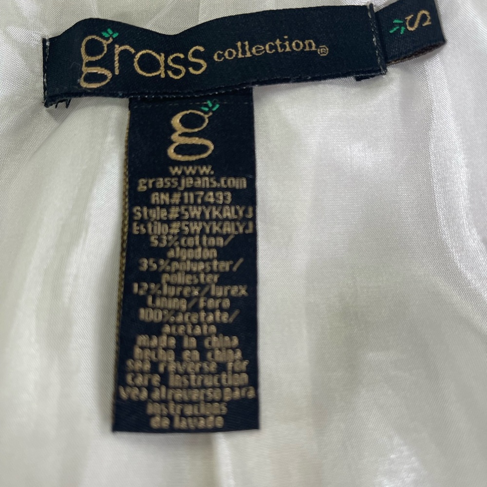 Grass Collection Collared Textured Off White Juni… - image 3